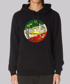 Iran Flag With Lion and Sword Hoodie