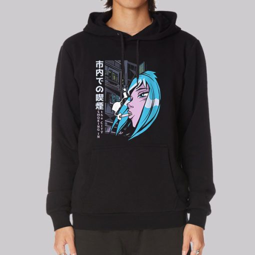 Japanese Anime Girl Smoking Hoodie