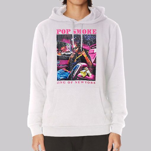 King of New York Pop Smoke Graphic Hoodie