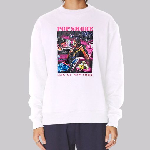 King of New York Pop Smoke Graphic Hoodie