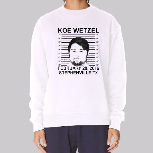 Koe Wetzel Mugshot Funny Hoodie