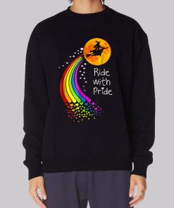 Lgbt Witch Ride With Pride Hoodie