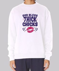 Lips God Bless Thick Chicks Hoodie