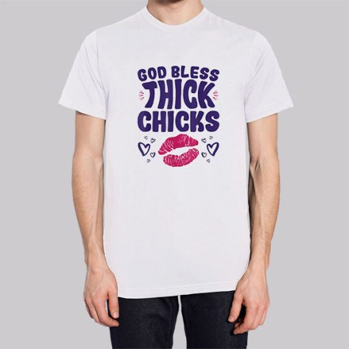 Lips God Bless Thick Chicks Hoodie