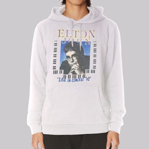 Live in Concert 92 Elton John Vintage Hoodie