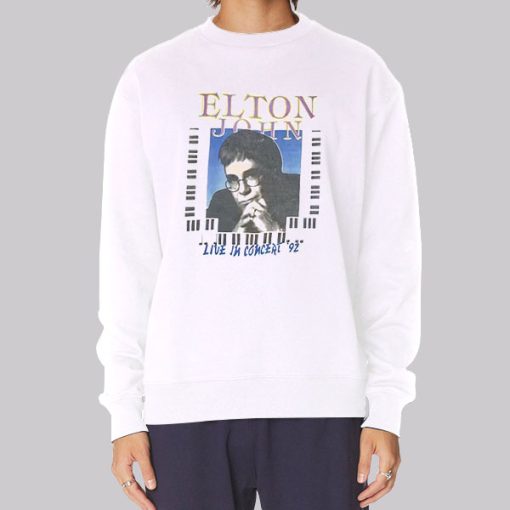 Live in Concert 92 Elton John Vintage Hoodie