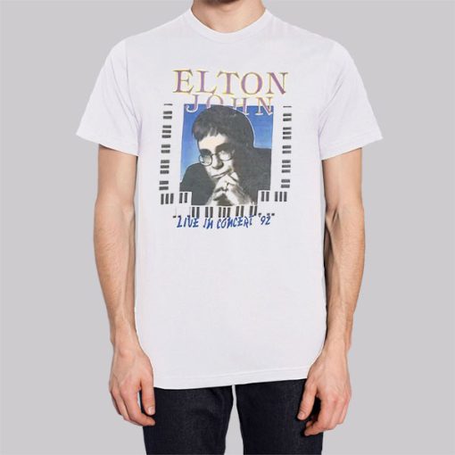 Live in Concert 92 Elton John Vintage Hoodie