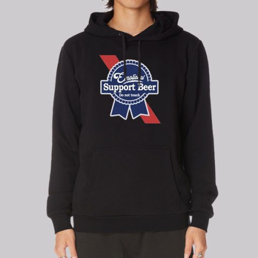 Logo Emotional Support Beer Hoodie