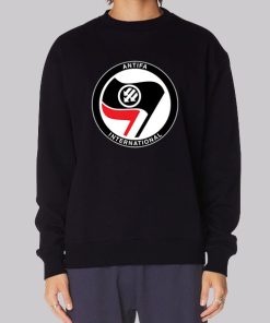 Logo Flag International Antifa Hoodie
