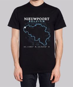 Map Nieuwpoort Belgium Hoodie 3