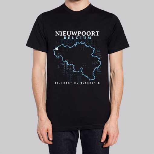 Map Nieuwpoort Belgium Hoodie