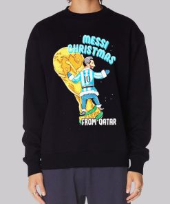 Meme Messi Christmas From Qatar Hoodie