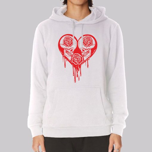 Meme Scary Face Goth Skull Hoodie