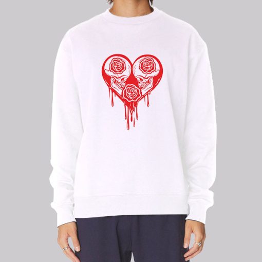 Meme Scary Face Goth Skull Hoodie