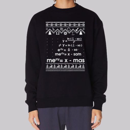 Merry Christmas Math Equation Ugly Hoodie