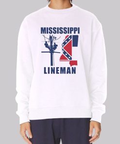 Mississippi Flag Power Lineman Hoodies