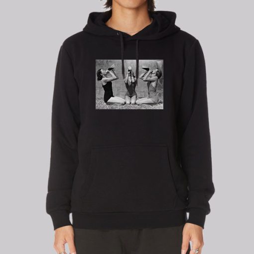 Mugshot Three Girlfriends Drinking Hoodie