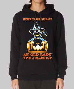 Never Underestimate Old Lady With Cats Hoodie 4