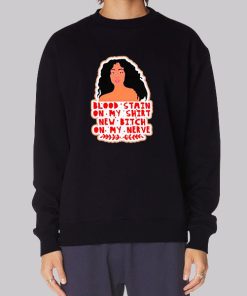 New Bitch on My Nerves Sza Bloodstain Hoodie