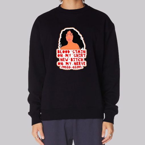 New Bitch on My Nerves Sza Bloodstain Hoodie