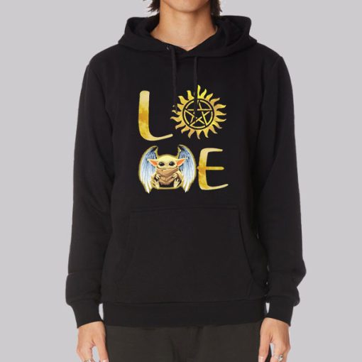 Nice Baby Yoda Supernatural Love Hoodie