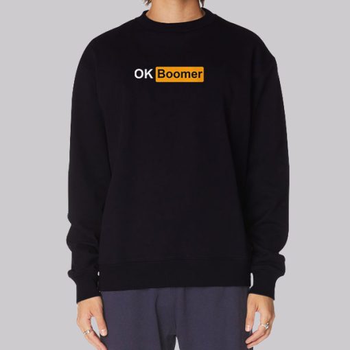 Ok Boomer Merch Meme Hub Logo Hoodie