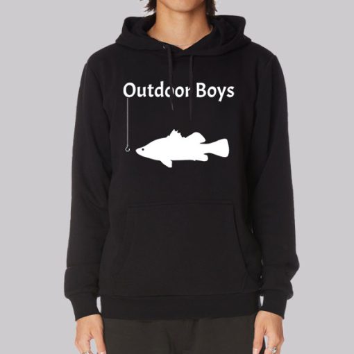 Outdoor Boys Merch Fish Funny Hoodie