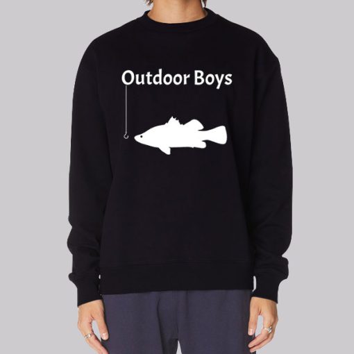 Outdoor Boys Merch Fish Funny Hoodie