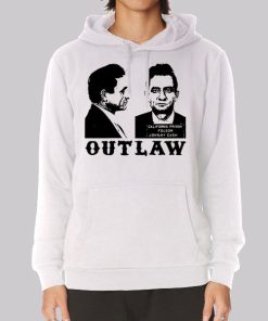 Outlaw Mugshot Johnny Cash Hoodie Outlaw Mugshot Johnny Cash Hoodie