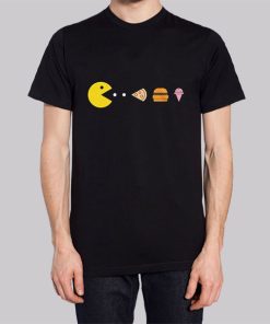 Pacman Eating Food Graphic Hoodie 3