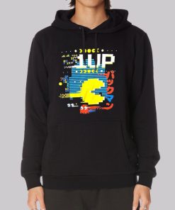 Pacman Parody Gaming 1up Hoodie
