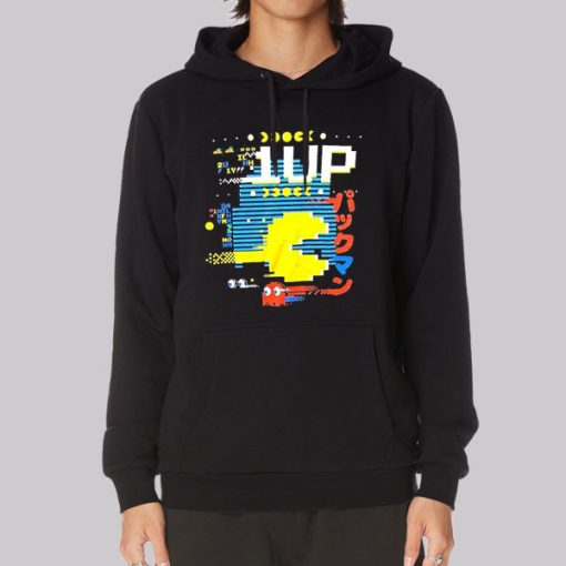 Pacman Parody Gaming 1up Hoodie