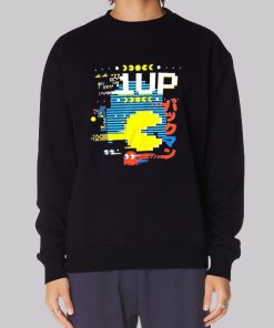 Pacman Parody Gaming 1up Hoodie
