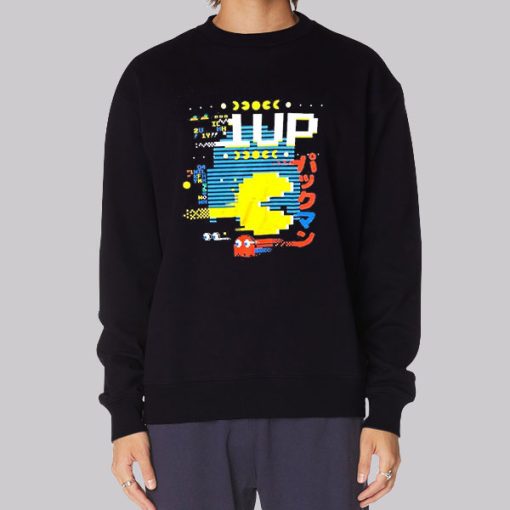 Pacman Parody Gaming 1up Hoodie