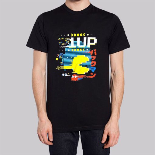 Pacman Parody Gaming 1up Hoodie