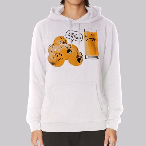 Parody Graphic Orange Juice Hoodie