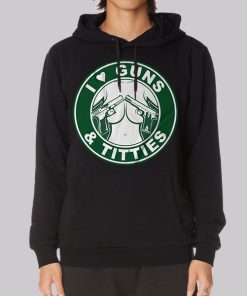 Parody Logo Boobs and Guns Hoodie