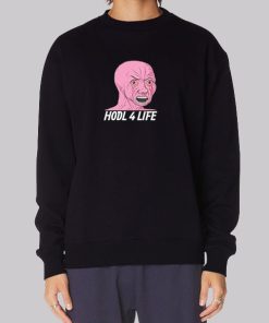 Pink Crying Wojak HODL 4 Life Hoodie
