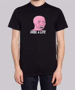 Pink Crying Wojak HODL 4 Life Hoodie 3