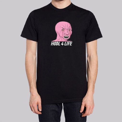 Pink Crying Wojak HODL 4 Life Hoodie