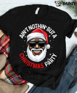 African American Santa Claus Christmas Pajama Shirt