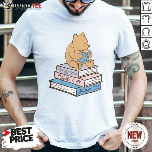 Awesome Bear Any Day Spent Reading Is My Favorite Day T-Shirt