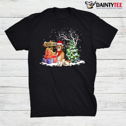 Beagle Christmas Tree Beagle Xmas Pajama Matching Family Shirt