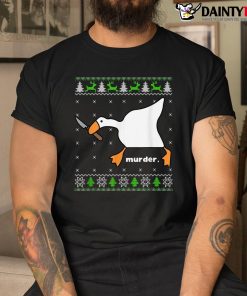 Christmas Goose Murder Ugly Sweater Shirt