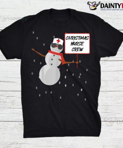 Christmas Nurse Crew Funny Snowman Hospital Xmas Snowflake Shirt