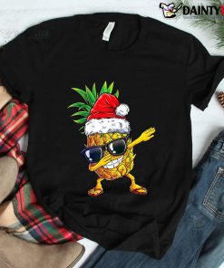Christmas Pineapple Dabbing In July Funny Summer Pineapple Shirt
