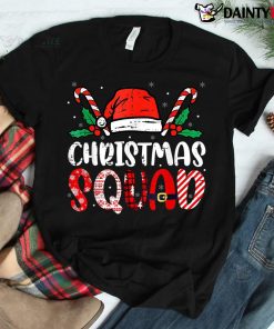 Christmas Squad Family Group Matching Red Plaid Santa Pajama Shirt