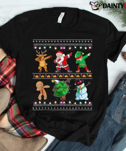 Dabbing Santa Elf Friends Christmas Shirt