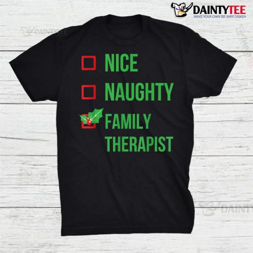 Family Therapist Funny Pajama Christmas Shirt