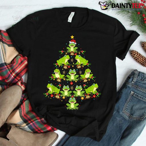 Frog Christmas Tree Shirt Funny Christmas Frog Shirt